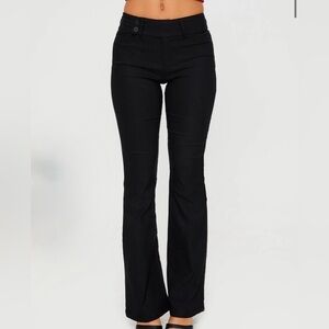 Princess Polly Elegant Black Flared Pants